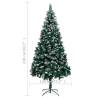 210cm Artificial Christmas Tree with Pine Cones & Snow Decor