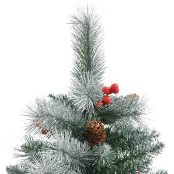 Artificial Hinged Christmas Tree with Cones & Berries - 210 cm