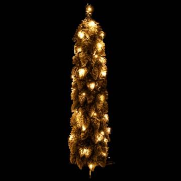 Pre-lit Artificial Christmas Tree with Flocked Snow - 60 cm