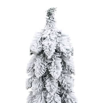 Pre-lit Artificial Christmas Tree with Flocked Snow - 60 cm