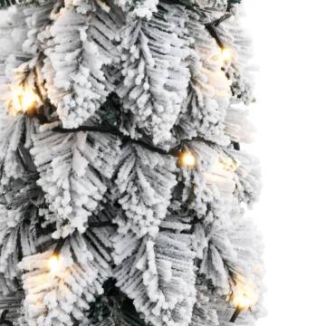 Pre-lit Artificial Christmas Tree with Flocked Snow - 60 cm