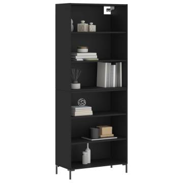 Stylish Highboard Black 69.5x32.5x180 cm | Hipomarket