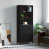  Highboard Black 69.5x34x180 cm Engineered Wood Colour black Quantity in Package 1 Model 1 door 3 drawers 