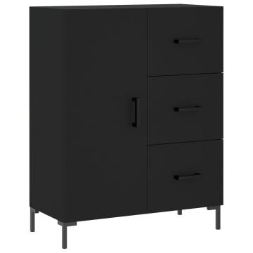 Stylish Highboard Black 69.5x34x180 cm - Engineered Wood