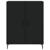 Stylish Highboard Black 69.5x34x180 cm | Durable Engineered Wood