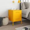 Mustard Yellow Bedside Cabinet - Industrial Steel Design