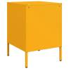 Mustard Yellow Bedside Cabinet - Industrial Steel Design