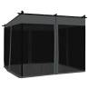 Gazebo with Mesh Walls Anthracite 3x3m Steel - Hipomarket