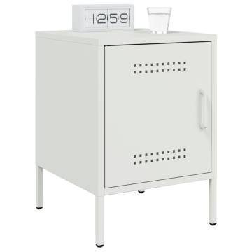 Stylish White Bedside Cabinets - Set of 2 (36x39x50.5 cm)