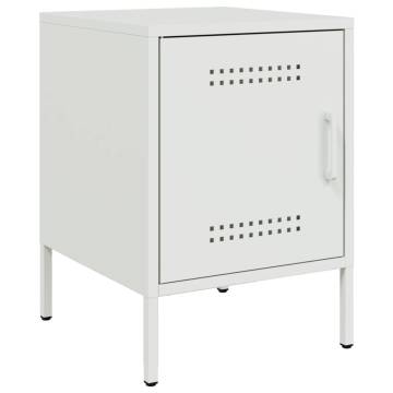 Stylish White Bedside Cabinets - Set of 2 (36x39x50.5 cm)