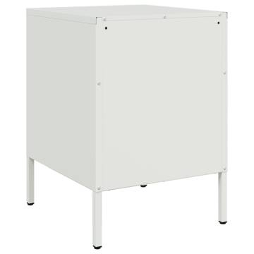 Stylish White Bedside Cabinets - Set of 2 (36x39x50.5 cm)