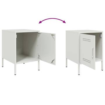 Stylish White Bedside Cabinets - Set of 2 (36x39x50.5 cm)