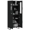 Elegant Highboard Black 69.5x34x180 cm | Durable Storage Solution