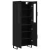 Elegant Highboard Black 69.5x34x180 cm | Durable Storage Solution