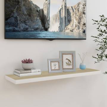 Floating Wall Shelf Oak & White - Stylish Home Decor