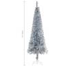 Slim Christmas Tree Silver 240 cm - Festive Decoration