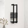 Stylish Black Towel Rack - 23x18x90 cm Solid Pine Wood