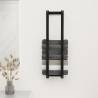 Stylish Black Towel Rack - 23x18x90 cm Solid Pine Wood