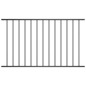 Fence Panel Powder-coated Steel 1.7x1m Black | Hipo Market