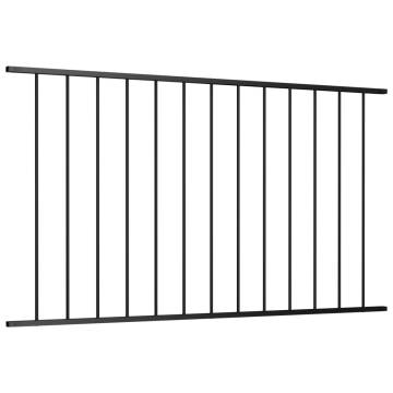 Fence Panel Powder-coated Steel 1.7x1m Black | Hipo Market