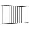 Fence Panel Powder-coated Steel 1.7x1m Black | Hipo Market