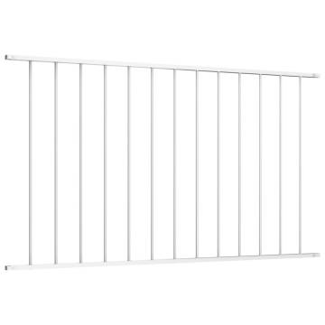 Fence Panel Powder-coated Steel 1.7x1 m White - Durable & Weather Resi