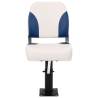 2 Piece Foldable Boat Seat Set - Blue & White | HipoMarket