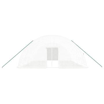 Greenhouse with Steel Frame White 48 m² | Durable & Spacious