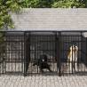  Outdoor Dog Kennel with Roof Steel 7.51 m² Size 394 x 198 x 128 cm Quantity in Package 1 