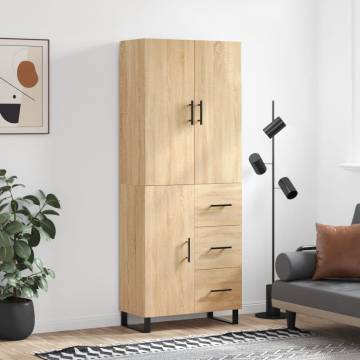 Highboard Sonoma Oak - Stylish Engineered Wood Storage Solution