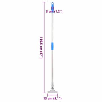 Durable Floor Squeegee Handle 119.5 cm | Steel & Plastic