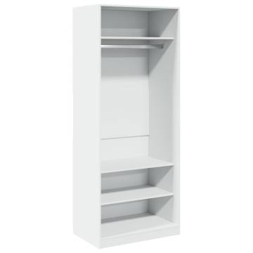 Wardrobe White 80x50x200 cm - Stylish & Durable Storage Solution