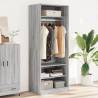  Wardrobe Grey Sonoma 80x50x200 cm Engineered Wood Colour grey sonoma Size 80 x 50 x 200 cm Quantity in Package 1 Amount 3 shelves 