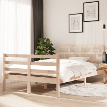 Solid Wood Pine Bed Frame 120x200 cm - Modern Design