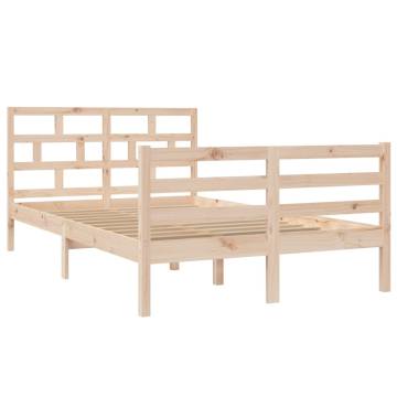 Solid Wood Pine Bed Frame 120x200 cm - Modern Design