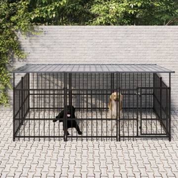 Outdoor Dog Kennel with Roof - 5.63 m² Safety & Comfort