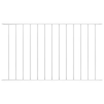 Fence Panel Powder-coated Steel 1.7x1.25 m - White