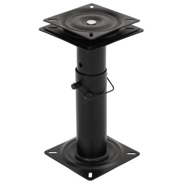 Boat Seat Pedestal with 360° Swivel - Adjustable Steel Support