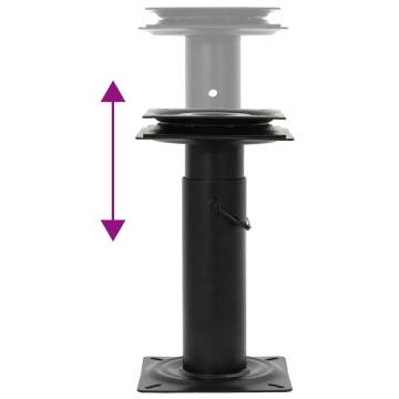 Boat Seat Pedestal with 360° Swivel - Adjustable Steel Support