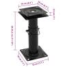 Boat Seat Pedestal with 360° Swivel - Adjustable Steel Support