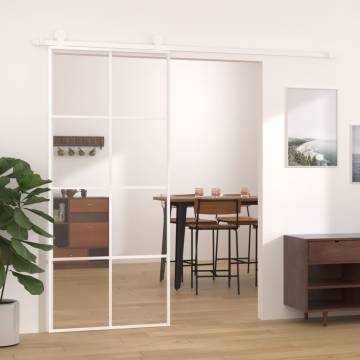 Sliding Door ESG Glass & Aluminium 90x205 cm - White