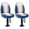  Boat Seats 2 pcs with Pedestal Height Adjustable 360° Rotatable Quantity in Package 2 Model with adjustable pedestal 