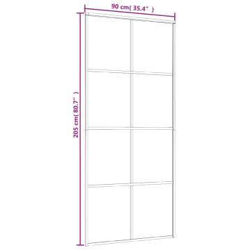 Sliding Door ESG Glass & Aluminium 90x205 cm - White