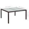 Brown Poly Rattan Garden Table - 150x90 cm | HipoMarket