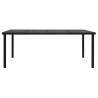 Garden Table 190x90 cm - Stylish Black Steel Design