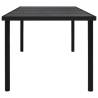 Garden Table 190x90 cm - Stylish Black Steel Design