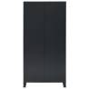 Industrial Style Metal Wardrobe 90x40x180 cm - Black