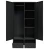 Industrial Style Metal Wardrobe 90x40x180 cm - Black