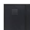 Industrial Style Metal Wardrobe 90x40x180 cm - Black