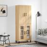  Highboard Sonoma Oak 69.5x34x180 cm Engineered Wood Colour sonoma oak Quantity in Package 1 Model 2 glass doors 